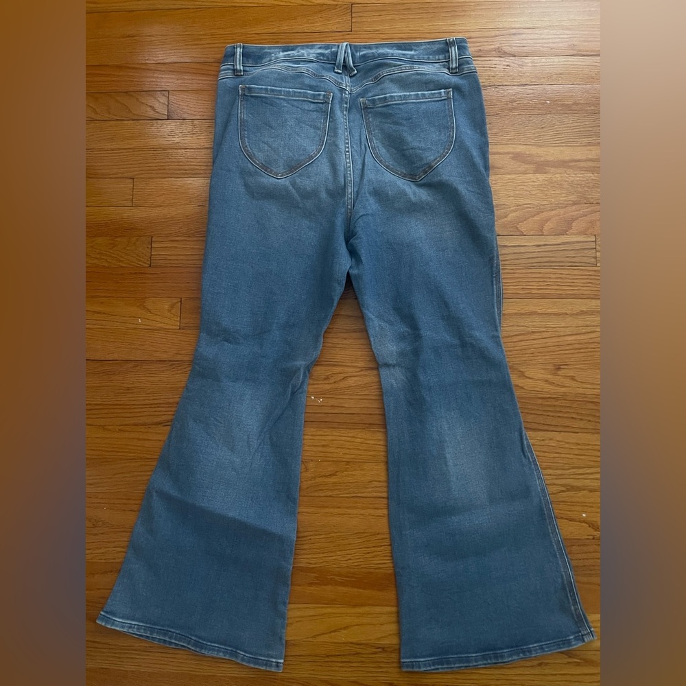 Lane Bryant Flare Distressed Blue Jeans - Picture 4 of 4